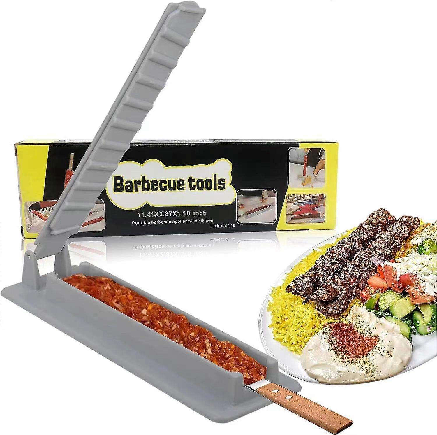 Skewers Kebab Maker Grill, Large Kebab Maker Press, Handmade Manual Kabob Mould BBQ
