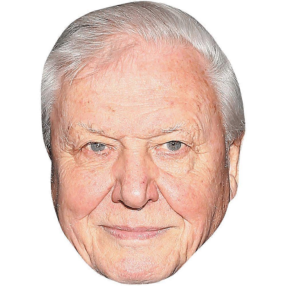 David Attenborough (Old) Celebrity Mask, Flat Card Face