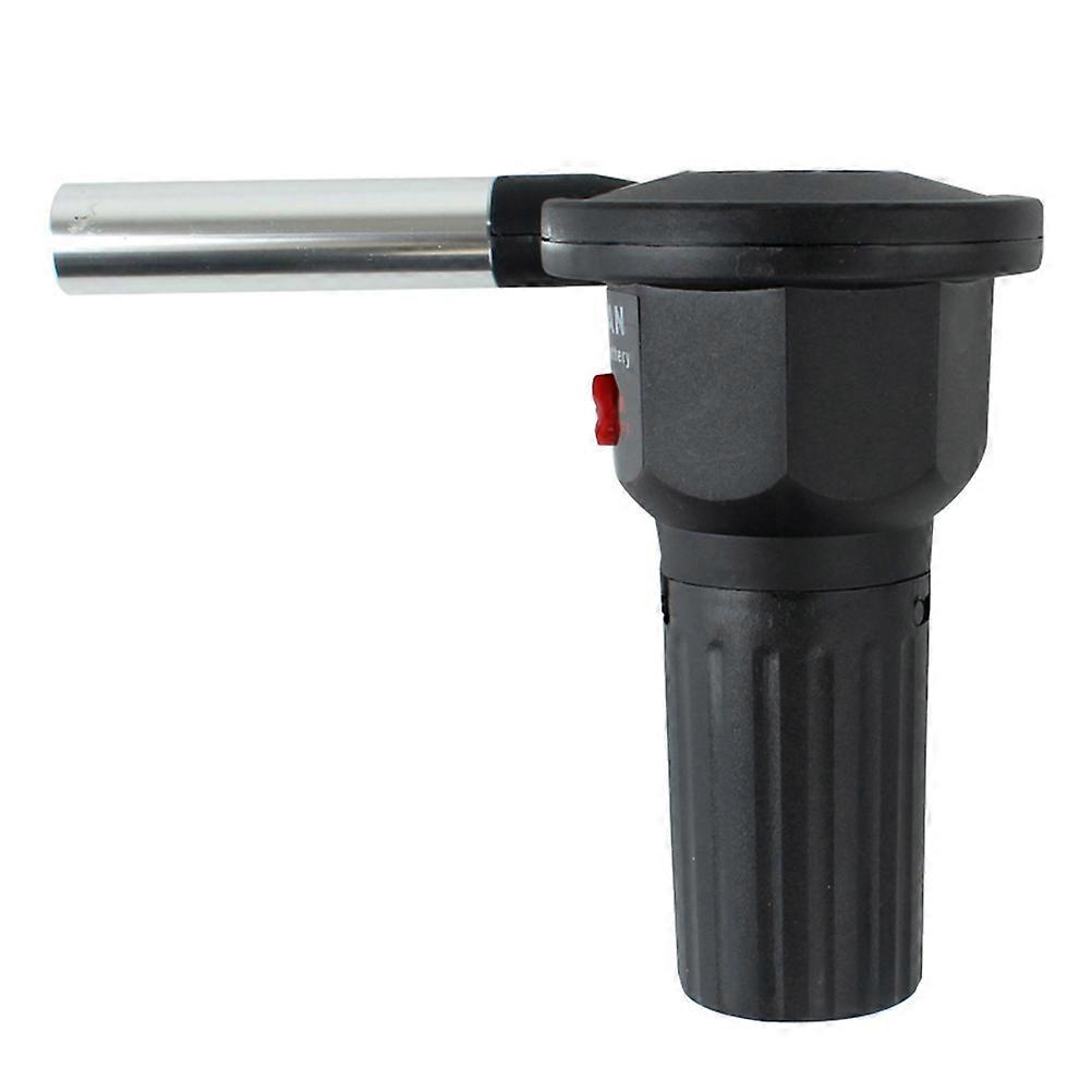 منفاخ النار المحمول بطارية تعمل بالطاقة شواء شواء مروحة منفاخ الهواء للتخييم في الهواء الطلق نزهة الفحم شواء الشواء الأسود (بدون بطارية)