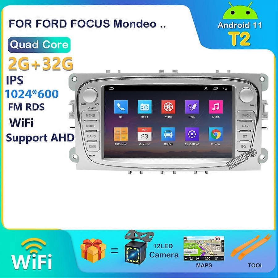 Android CarPlay Radio Multimedia Player For Ford Focus S-Max Mondeo 9 Galaxy C-Max GPS Navigation Video NO DVD 2din 2 din