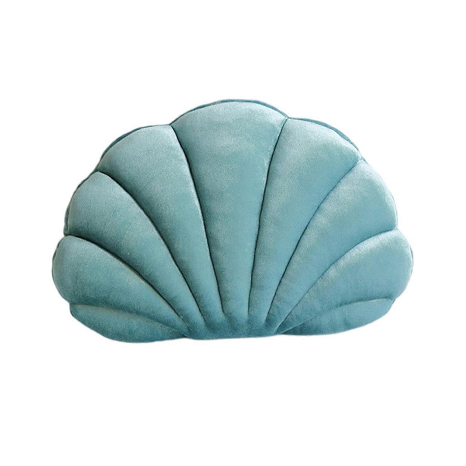 3D Velvet Shell Pillow Soft Insert Seashell Ocean Beach Theme Throw Pillow Cozy Cushion for Home Sofa Office Couch Jikaix