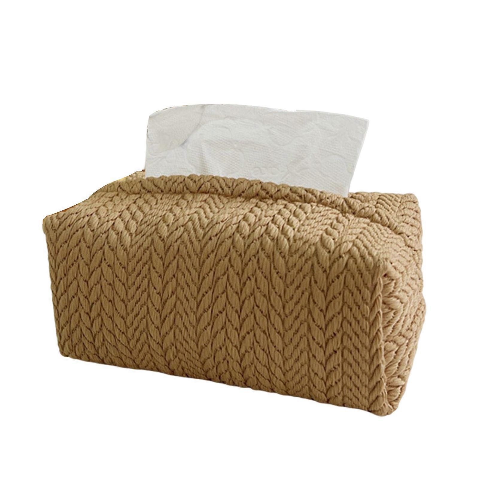 Tissue Holder Crop Texture Decorative Nordic Ins Car Tissue Storage Box Daily Use QingHai