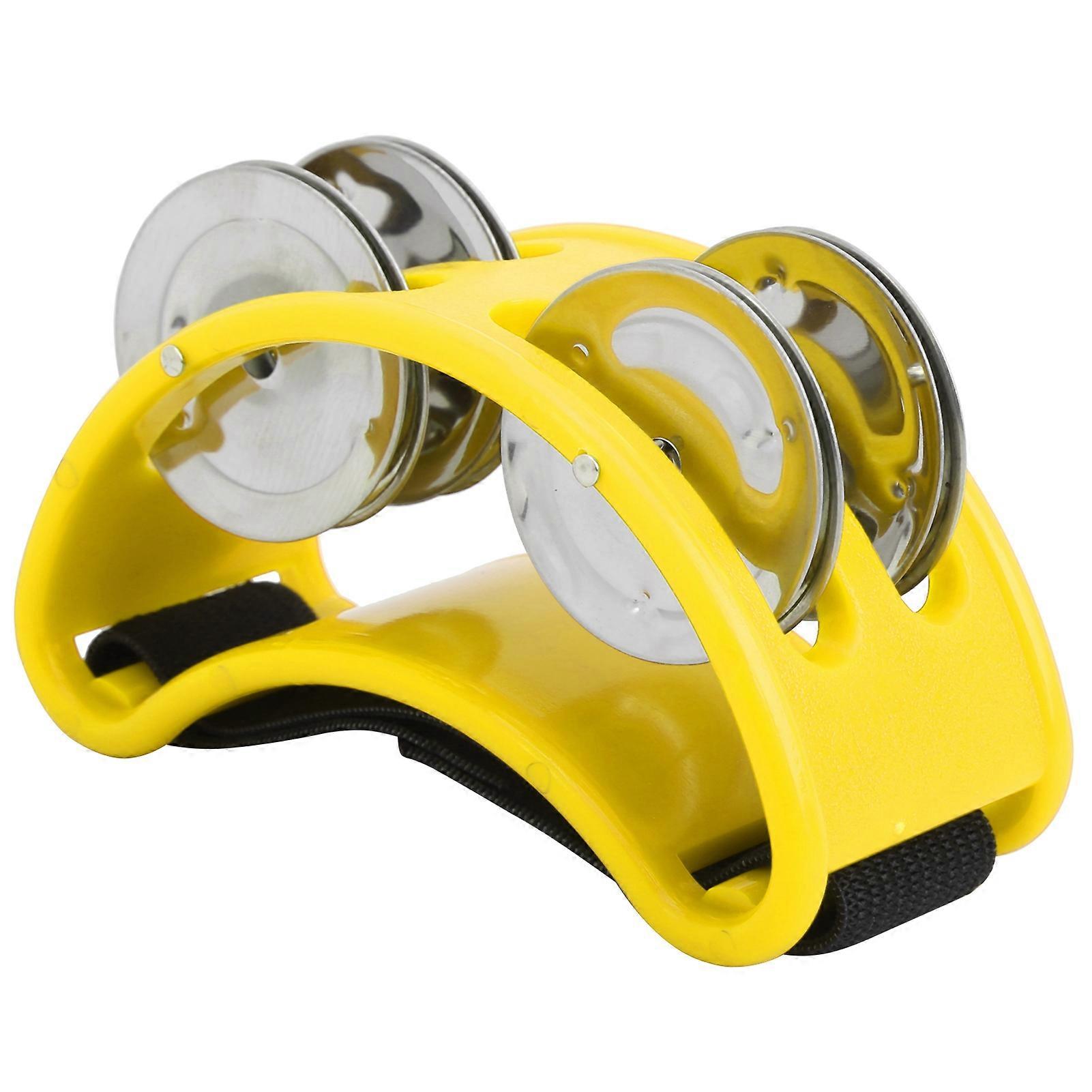 Elliptical Tambourine Percussion Jingle Foot Bell Cajon Box Drum Accessories Gift