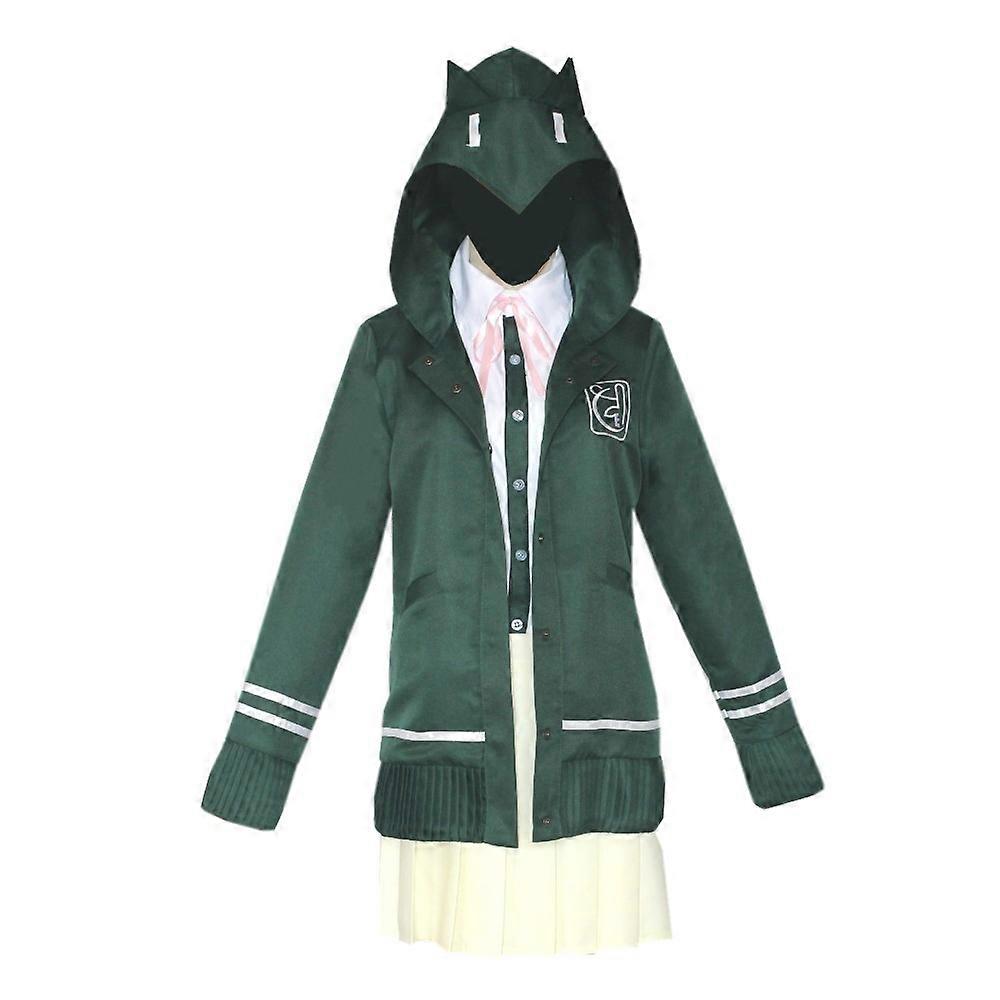 Danganronpa Nanami Chiaki cos costume dark green hooded cosplay