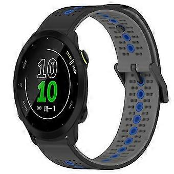 For Garmin Forerunner 158 20mm Tricolor Breathable Silicone Watch Band OFND
