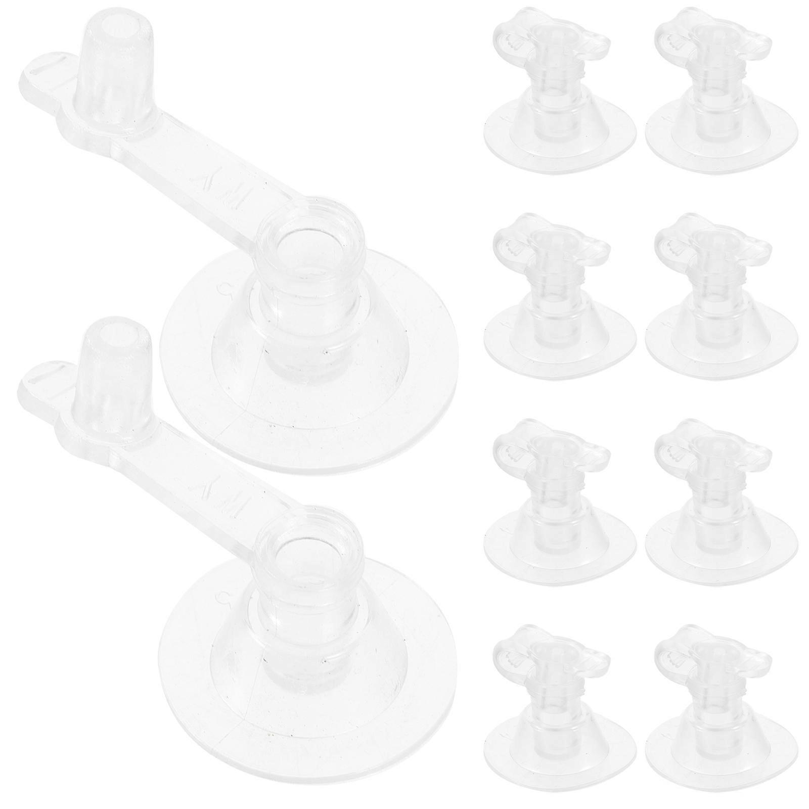 50Pcs Professional Gas Changing Valves Plastic Output Swimming Float Adapters