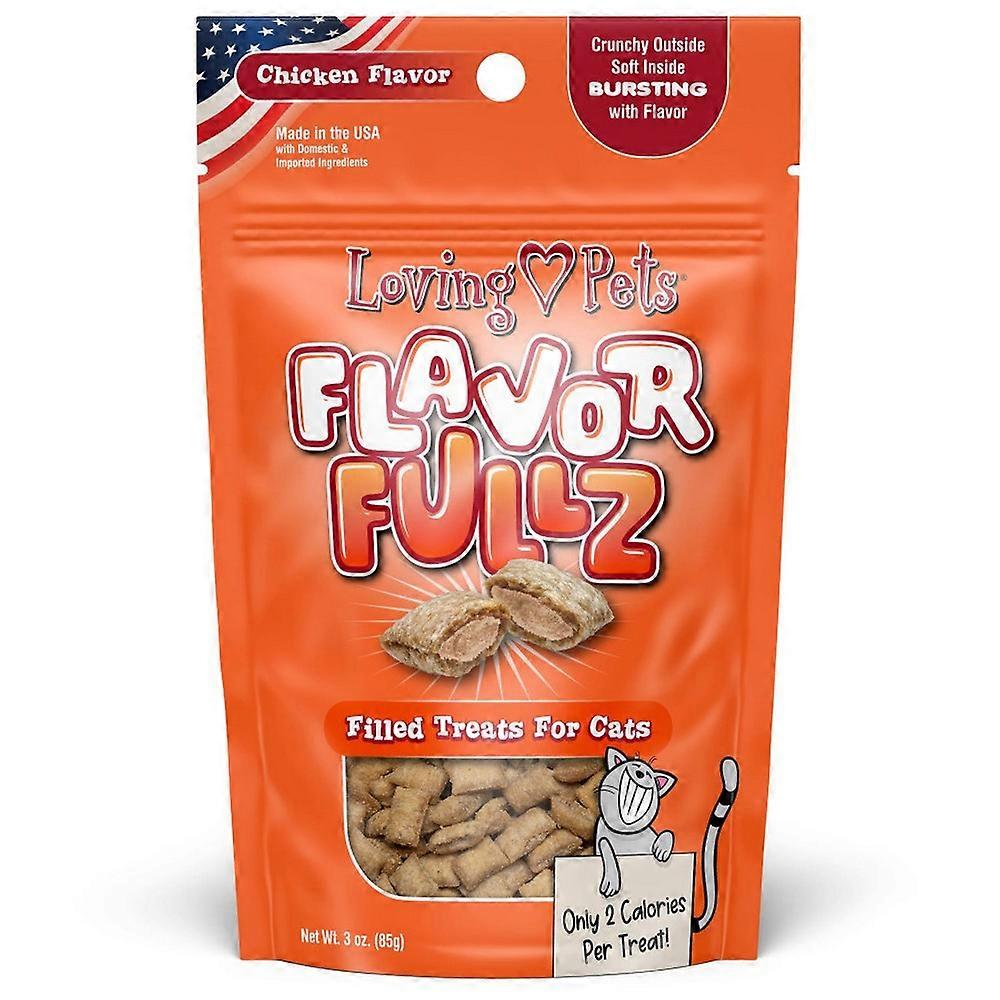 Loving Pets Flavorfullz Filled Cat Treats, Chicken, 3 Ounces