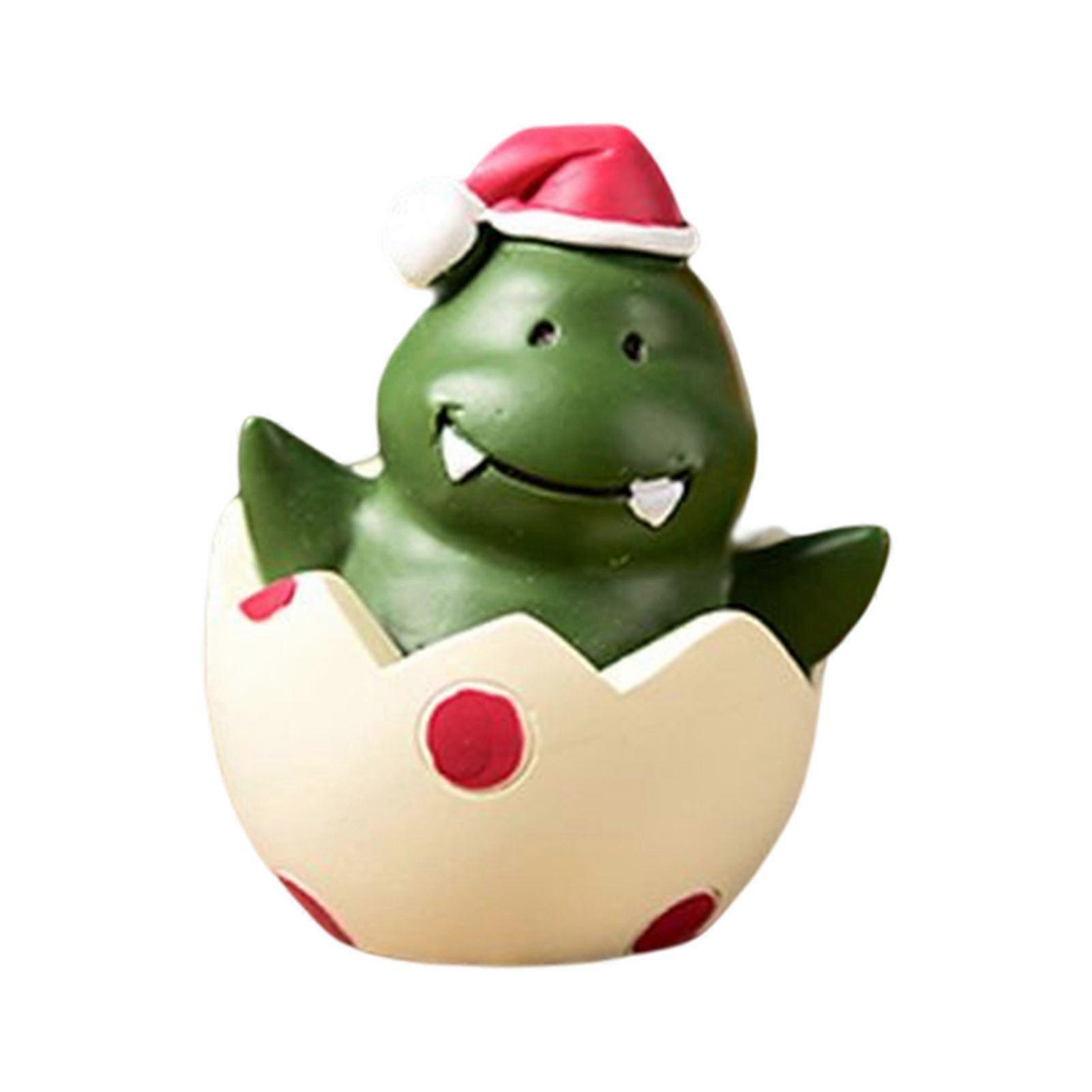 Christmas Resin Animals Ornament Mini Christmas Theme Statue Painted Resin Crafts Ornament Cute