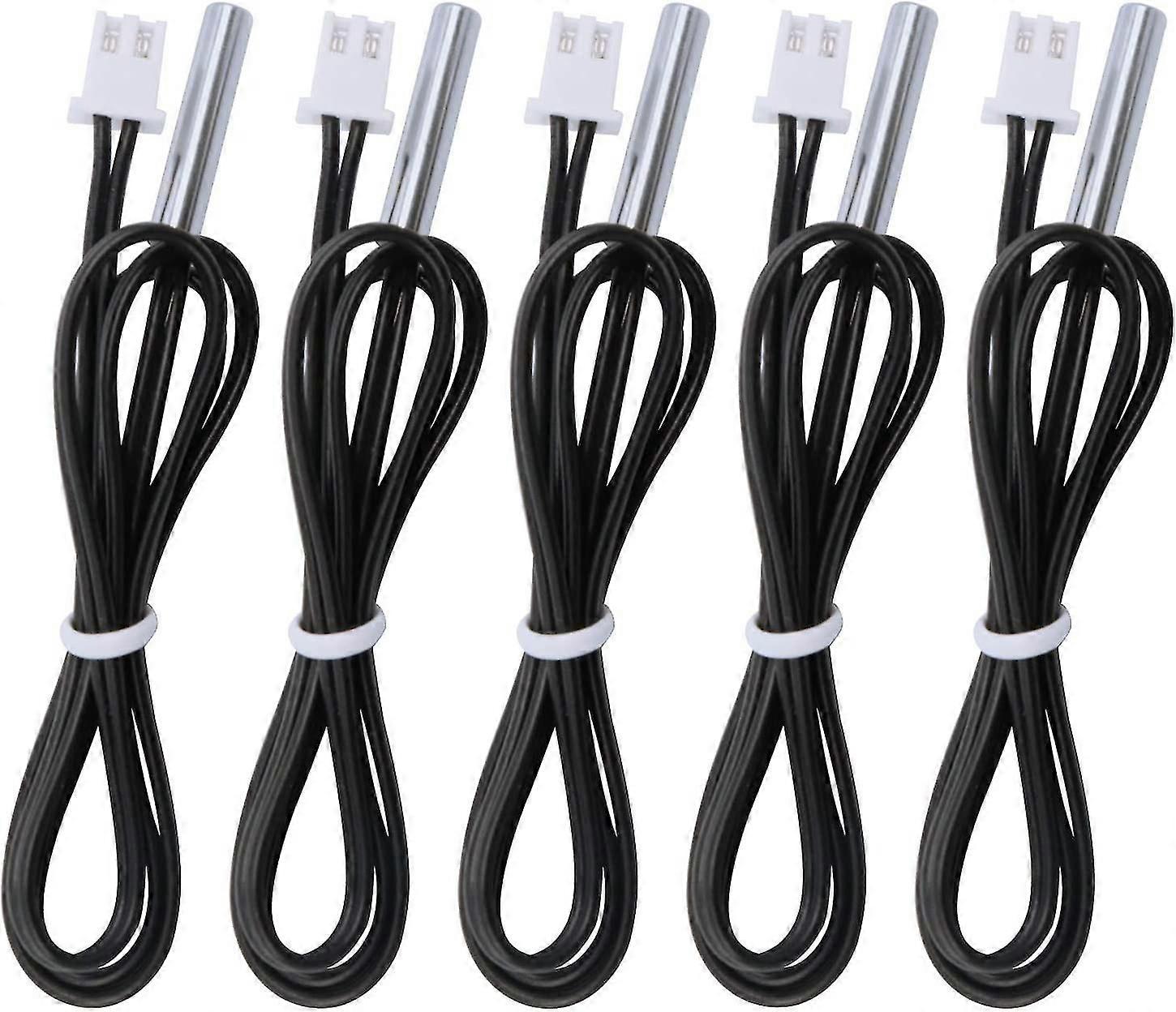 5st 10k B3950 temperatursond, sensor-25 till 125 grader Celsius, 0,5 meter 1,64 fot rostfritt stål Ntc