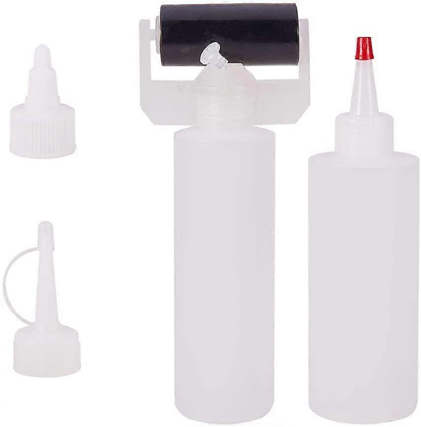 Plastic Glue Liquid Container Bottle Dispenser and Plastic Glue Bottles Clear 4.5~5x13.5~14.7cm Capacity: 200ml