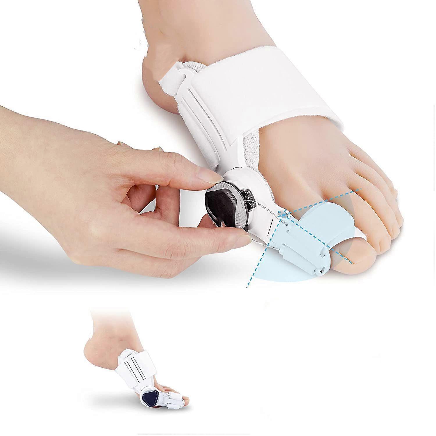 Hallux Valgus Corrector Splint, Oppgrader ortopedisk Bunion Toe Relief Toe Spreader rettetang med justerbar knott for å behandle Hallux Valgus Smerte