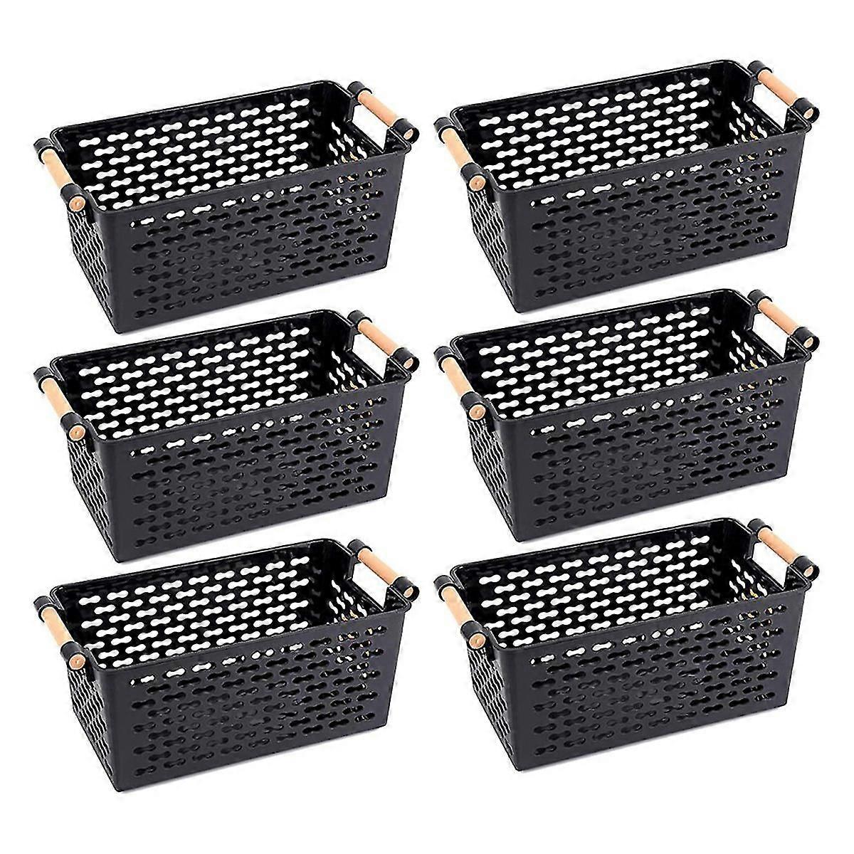 Desktop Snack Storage Basket Hollow Storage Basket Portable Rectangular Plastic Frame Storage Sundr