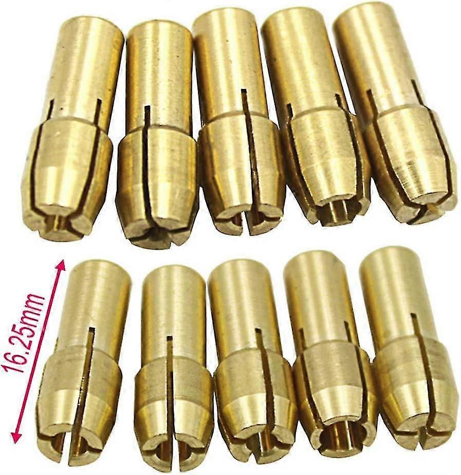 10pcs Brass Chucks Drill Collets 0.5-3.2mm Accessories For Dremel Rotary Tools Shank 4.3mm