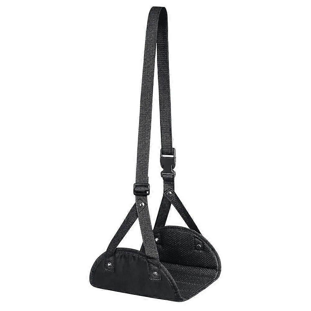 Portable Airplane Footrest Adjustable Strap, Travel with Lightweight Hammock Leg Rest Comfort Resting Hammock Office Footrest Strap