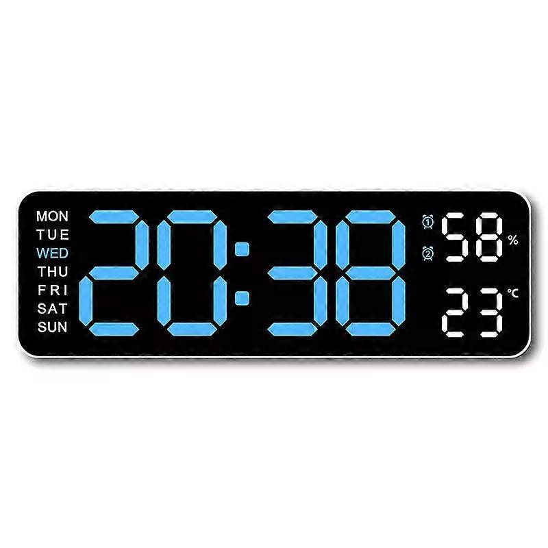 Digital LED Large Display Wall Desk Alarm Clock With Calendar Temperature Date