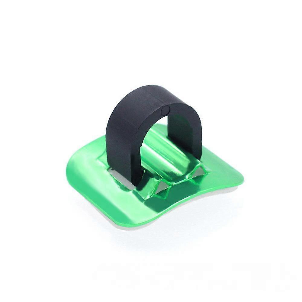 5 sets of C-type buckle for fixing the wiring of pipeline frame of mountain highway vehicle (green wire base + plastic c-buckle)