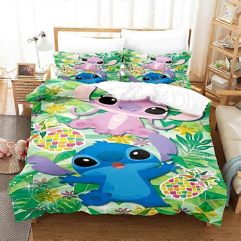 x1113 Lençóis de CamaStitch Capa de Edredom Multi-peça Conjunto de Cama de Microfibra Conjunto de Colcha de Almofada Cama Roupa de Cama Decoração de Quarto Conjunto de Cama de 3 Peças (1 Duv