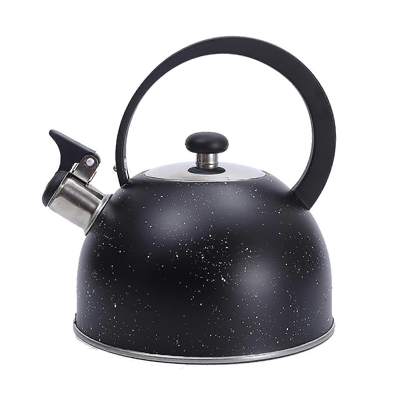 Whistling Kettle with Large Spout and Moon Handle Stovetop Teapot