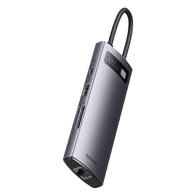 BASEUS StarJoy 8-Port Type-C HUB Adapter PD 100W Fast Charging Docking Station USB-C to HD 4K / 60Hz+USB3.0+PD+RJ45+SD / TF