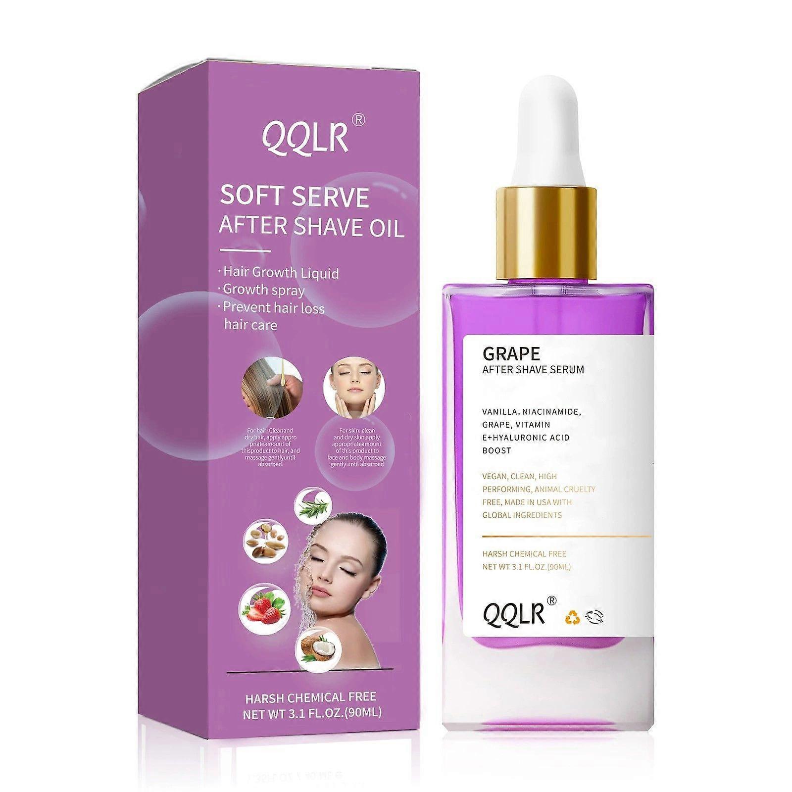 Óleo Pós-Barba para Pele Lisa, Óleo Pós-Barba Morango Baunilha, Óleo Pós-Barba Soft Serve para Mulheres, Óleo Pós-Barba com Óleo de Coco & Vitamina E