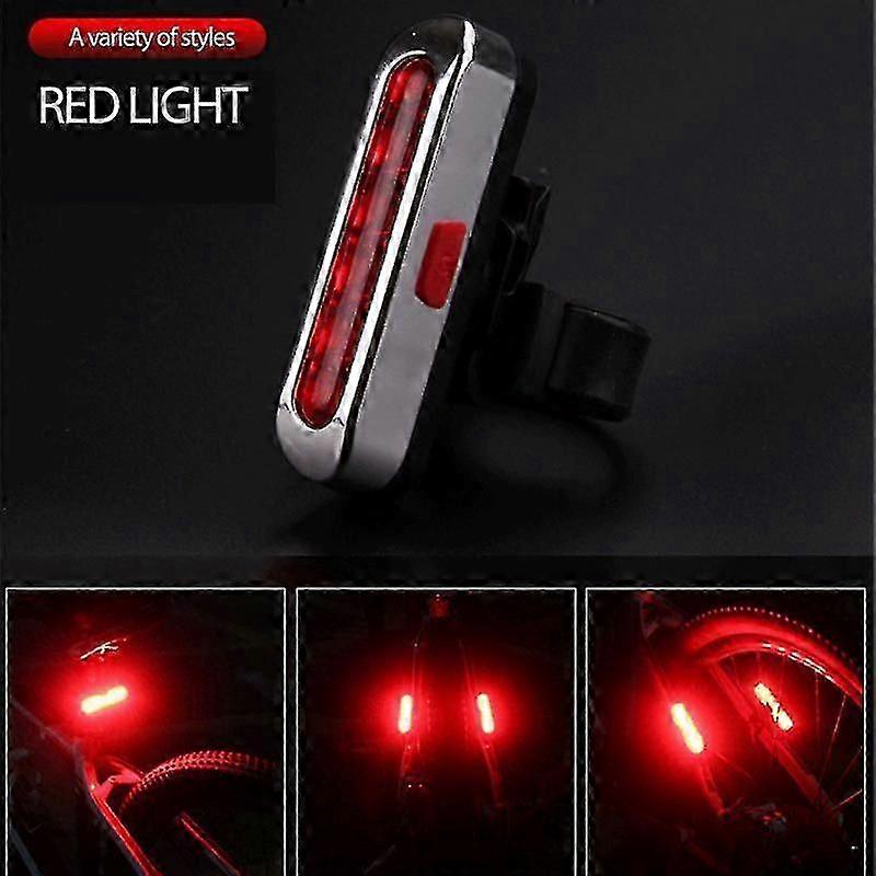 دراجة خفيفة دراجة جبلية 5led ضوء تحذير عالي السطوع USB قابل لإعادة الشحن دراجة ليلة ركوب f54