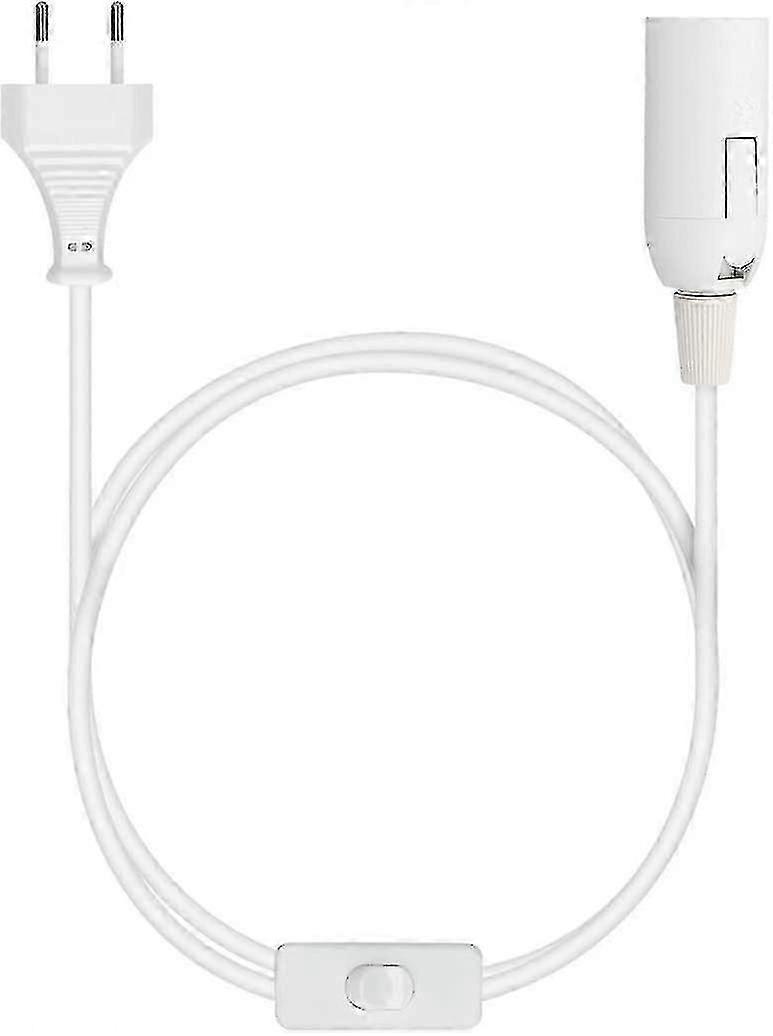 E27 Socket With Wire - Lamp Holder For Bulb With Power Cord Electrical Outlet And Switch - 1.8m Cable