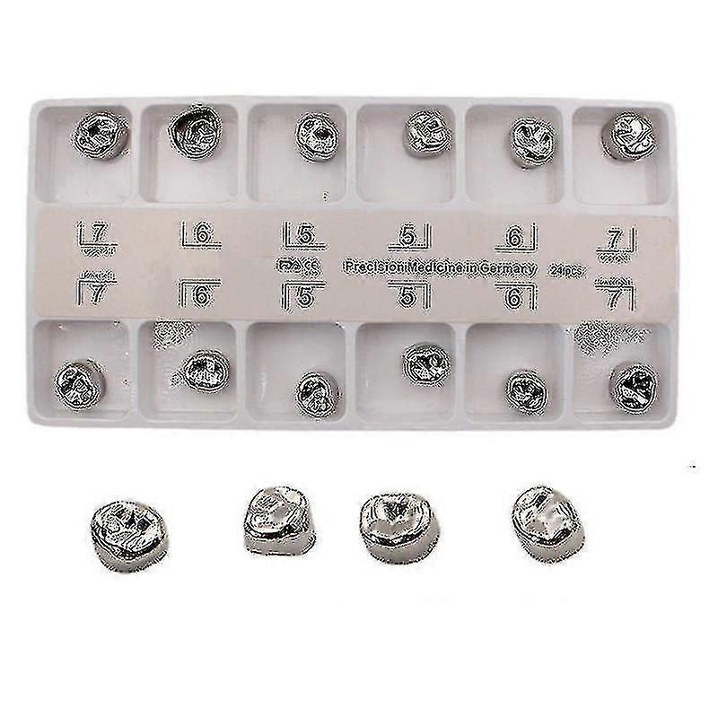 12pcsステンレス鋼歯科歯クラウン互換子供/大人の一時的なクラウン歯科用品