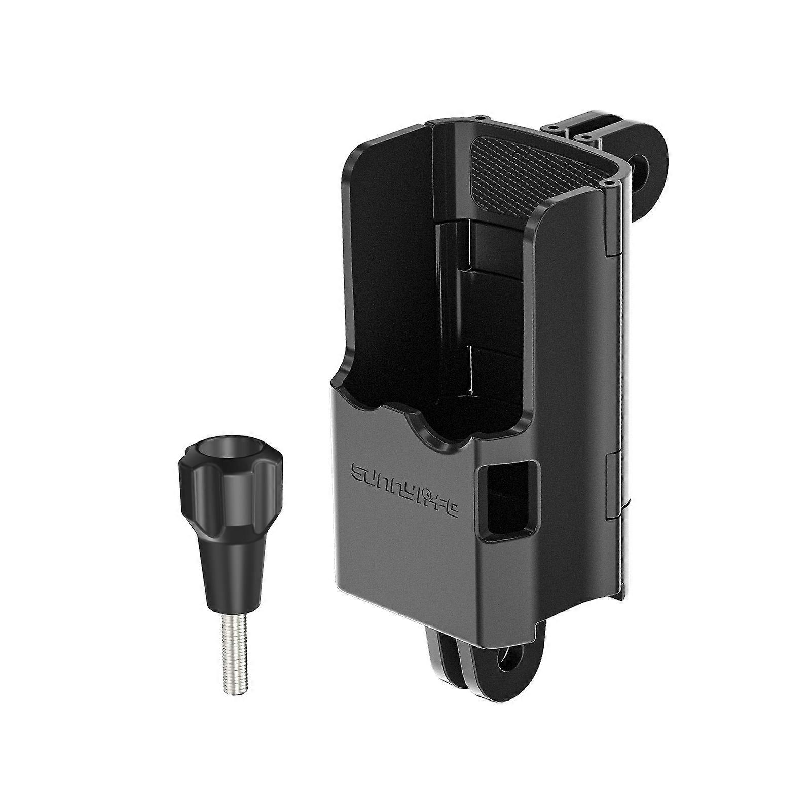 【New】 For DJI OSMO Pocket 3 Sunnylife Expansion Adapter Foldable Dual Hooks Adapter Protective Case Bracket (Black)