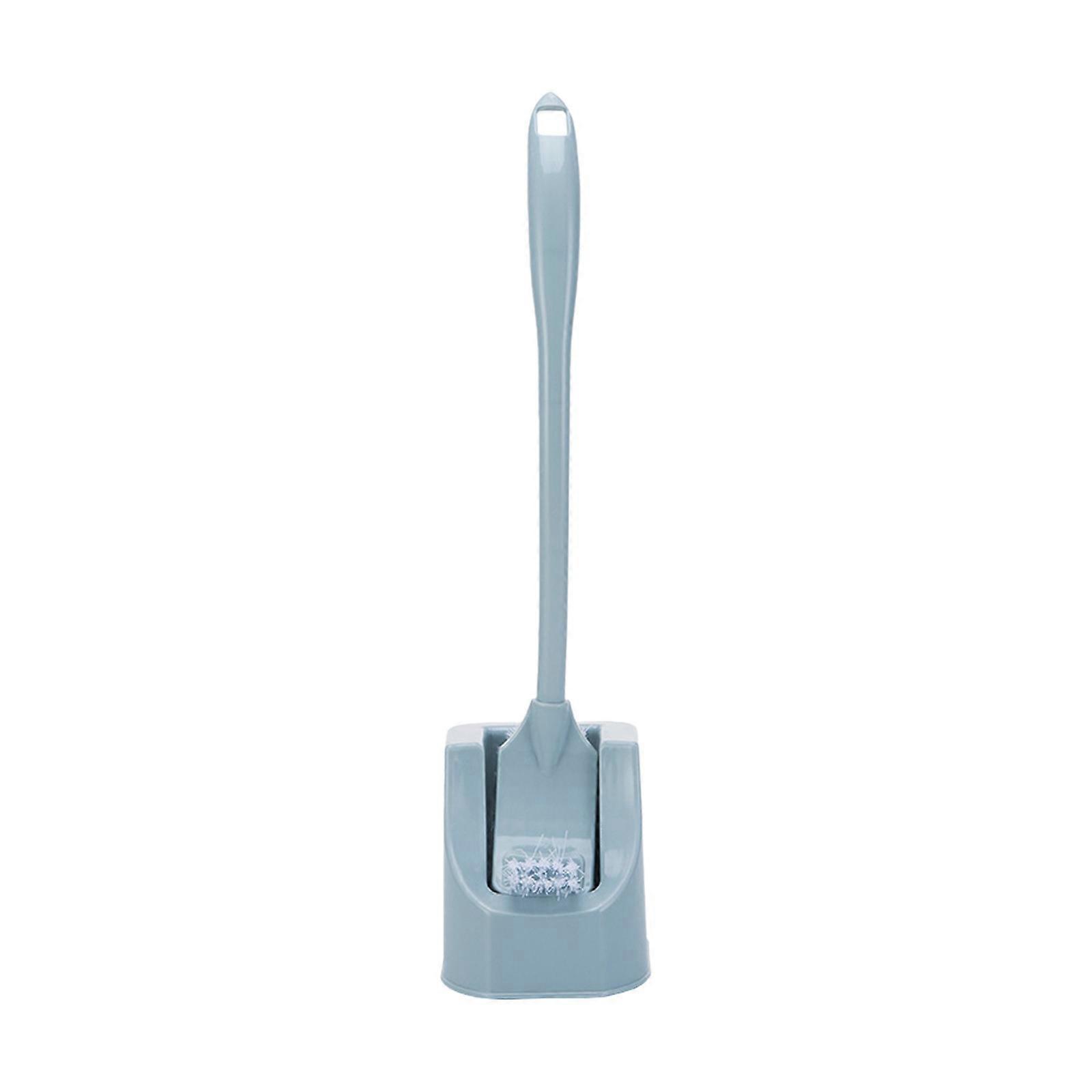 Complete Toilet Brush Solution - Long Handle, Soft Bristles, Dead Corner Specialist, Wall-Mounted with Base Set