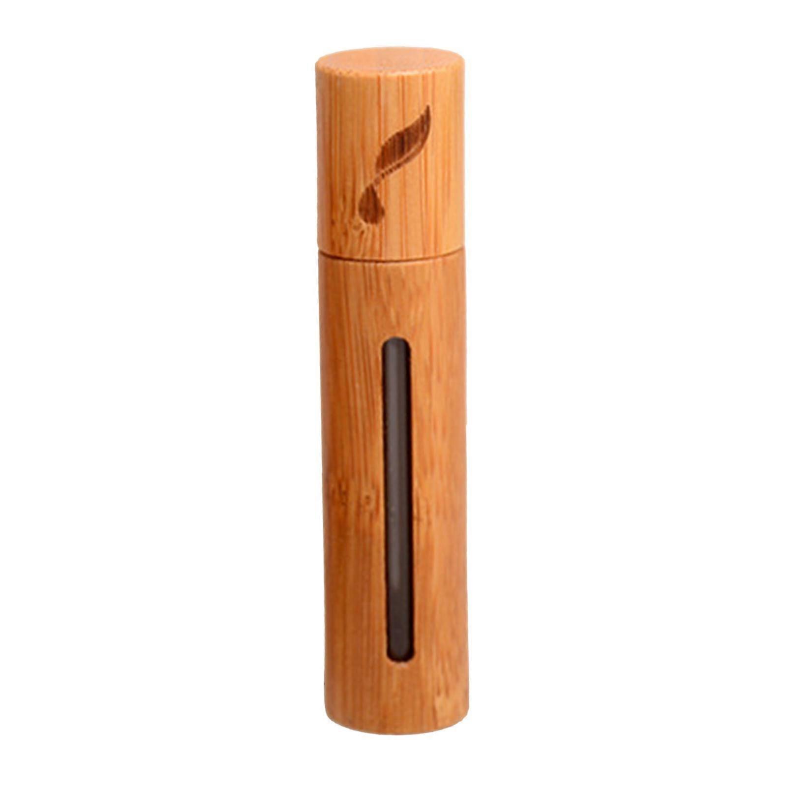 10ml Essential Oil Roller Bottles, Empty Refillable Bamboo Container, with