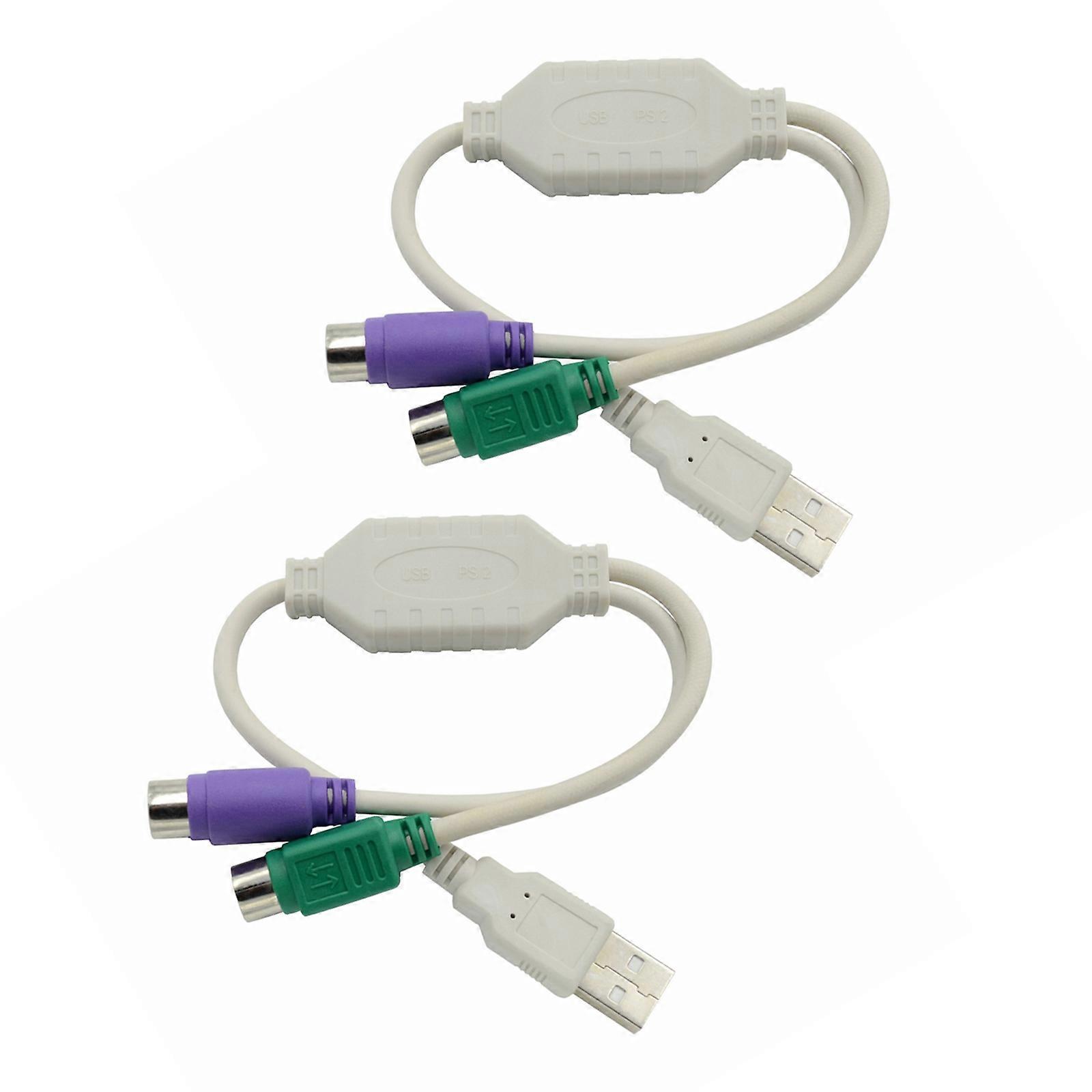 1 יחידה USB2.0 ל-PS2s ממשקי כבל מתאם עבור PS2s לבקר USB 2x מקלדות ועכבר USB