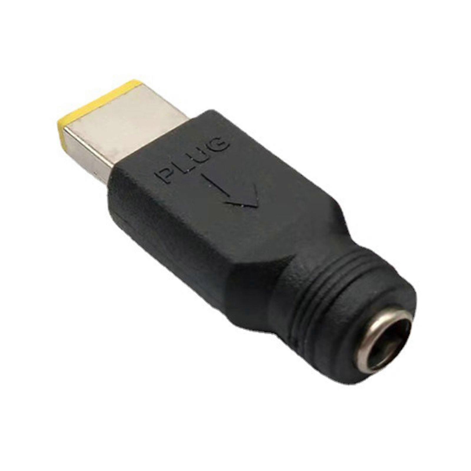 Laptops Power Supply Adapter Tip Portable DC5521 to Square Port Connector Adapter Converter for Notebook Computer