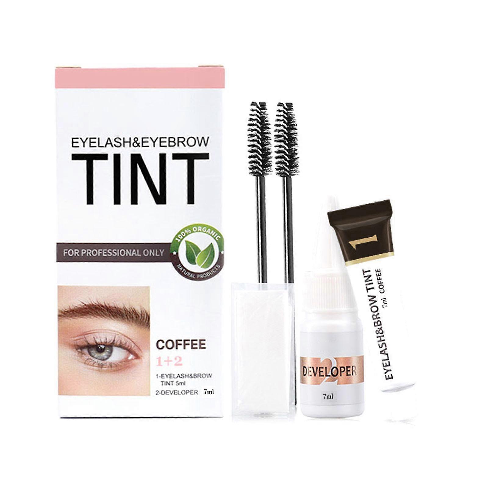 Unisex Brow Tinting Kit Soft Brown for Perfect Bushy Eyebrows Semi Permanent Sweat Resistant Color Tint  light brown