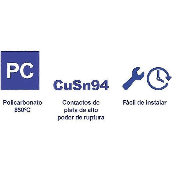 Socket Base - MUR60U - 16 A - 250 V - Thermoplastic - Indoor