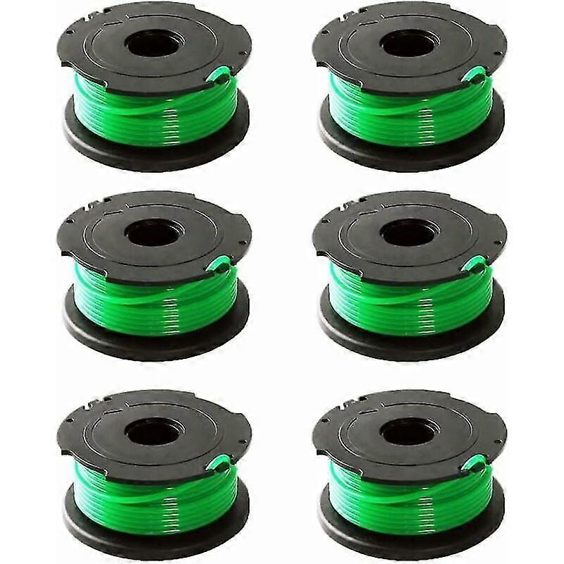 Compatible with a set of 6 green spools for Black&Decker lawn mowers GL7033, GL8033, GL9035, A6482 High Quality Philipa Gifts