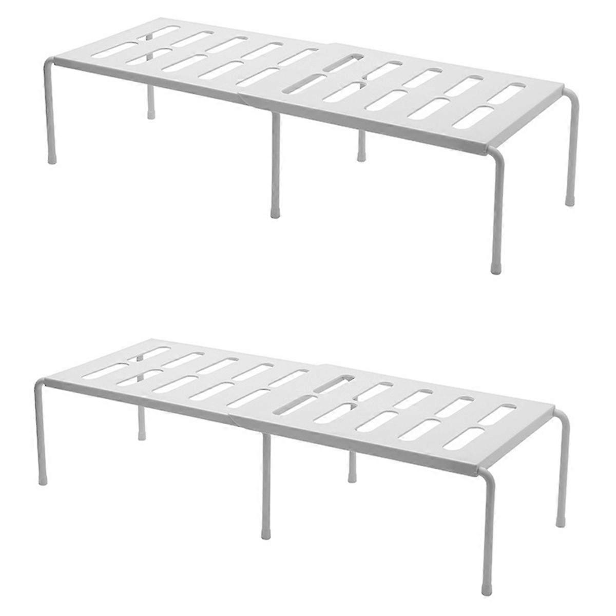 Telescopic & Stackable Shelf Frame Space-Saving Shelf Storage Rack