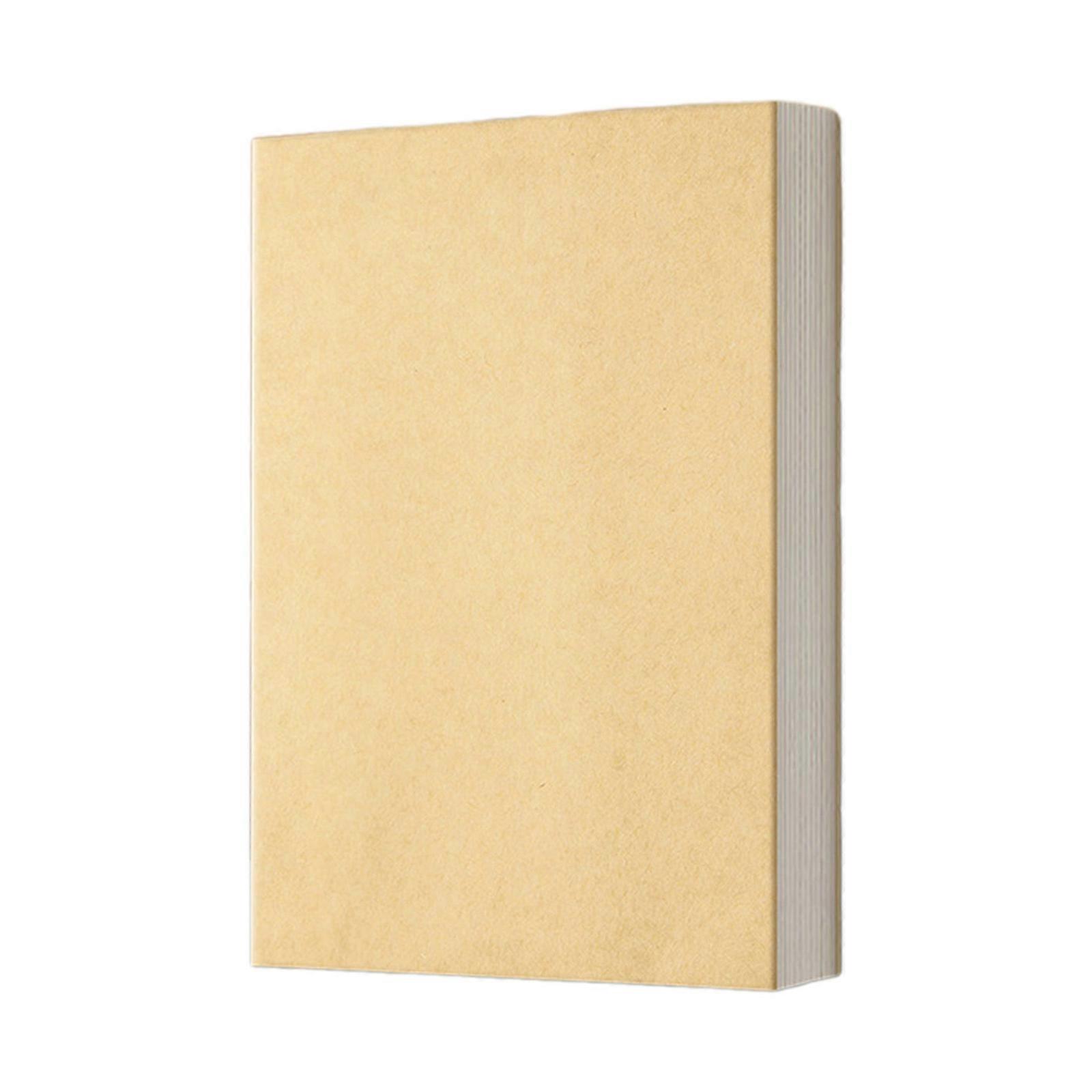 Basic Professional Thick Sketchbook for Writing Drawing, 368 Pages Thick Notebook Journal Unlined Sheets for Student Cowhide color