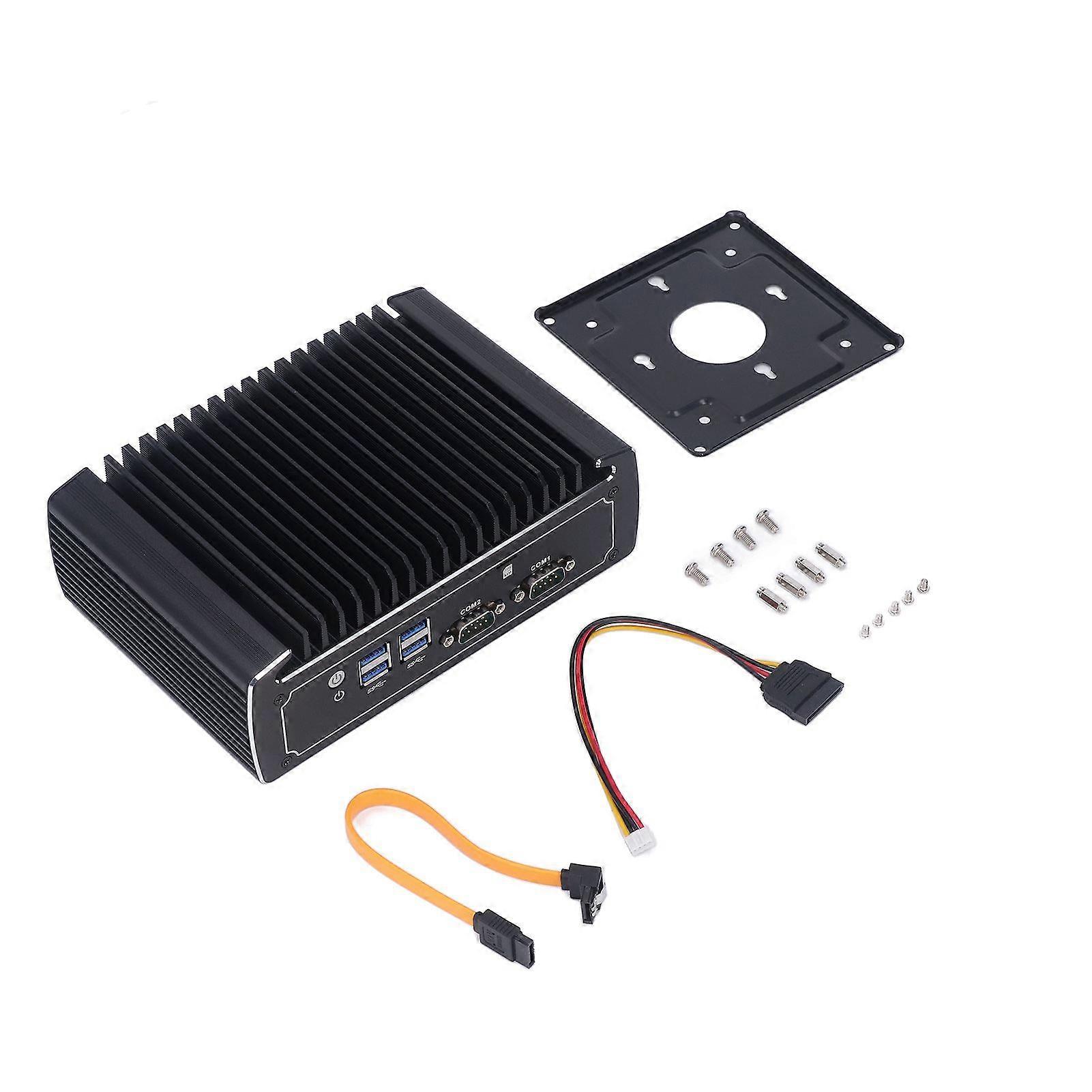 Multifunctional Quad Core Fanless Embedded Industrial Computer, 100‑240V EU Plug