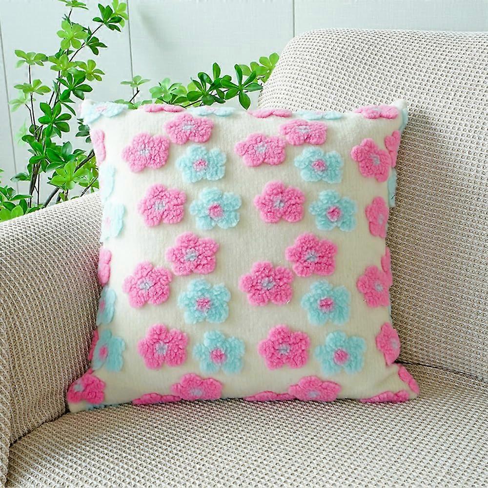 Soft pink decorative pillow cases