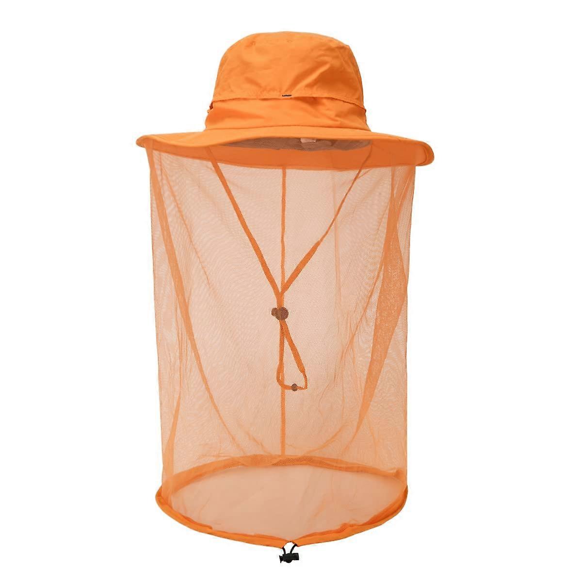 Fisherman Hat With Mosquito Head Net And Hidden Net Aquarius Model For Outdoors Sun Protection
