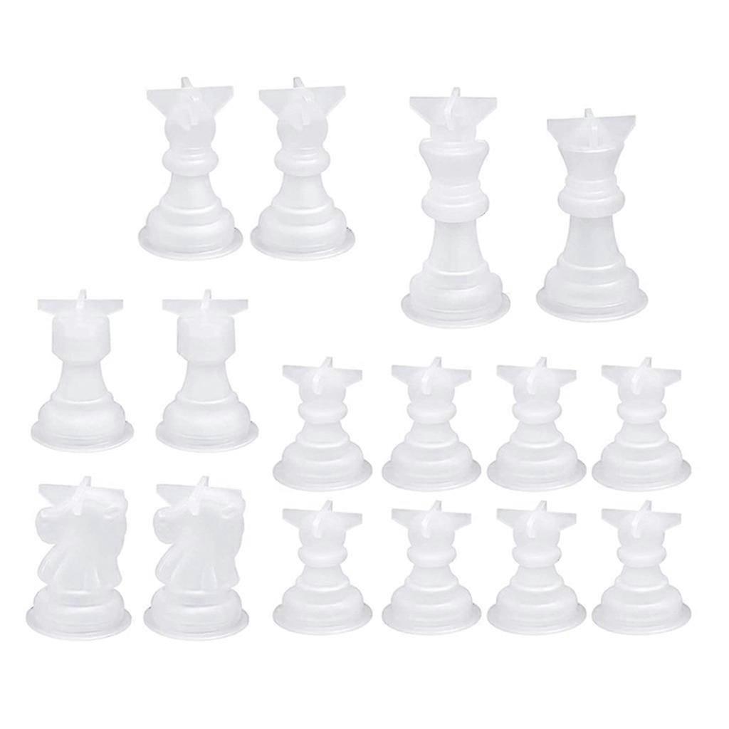 Chess Piece Silicone Mold 3D Chess Resin Mold Chocolate Candle Baking Tools-2025-ss