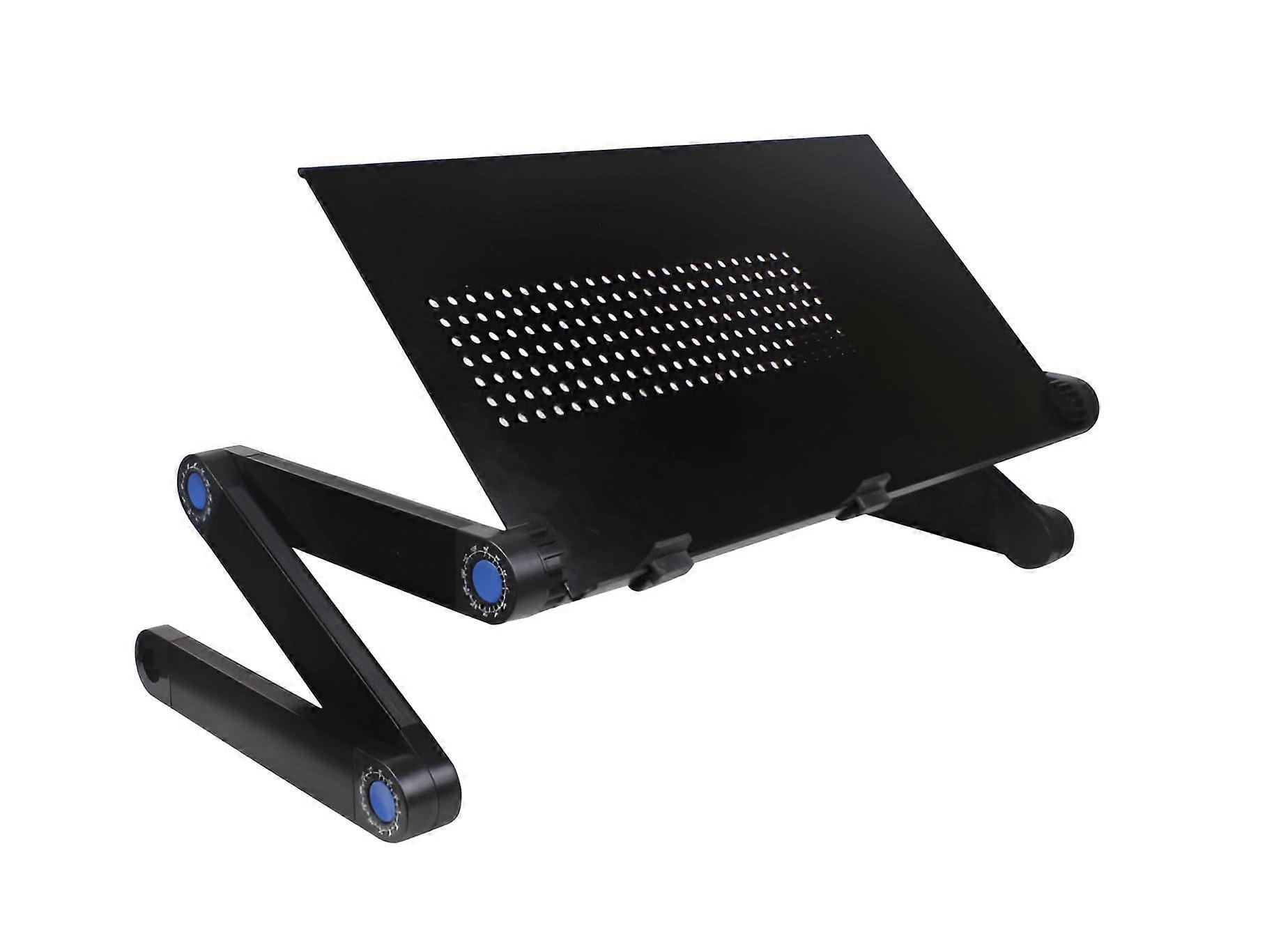 Adjustable Laptop Computer Lap Desk Multifunctional Cooling Ergonomic Vented Table TV Bed Tray Stand Mount Holder (420 260mm, Black)