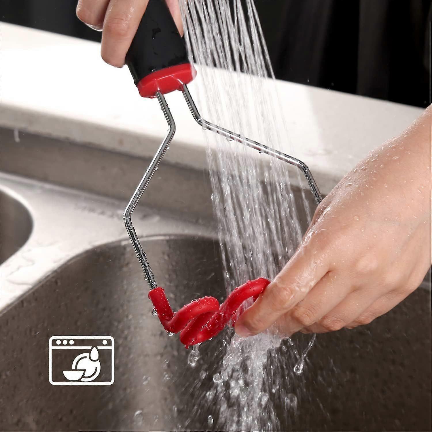 Anti-scratch potato masher, Red