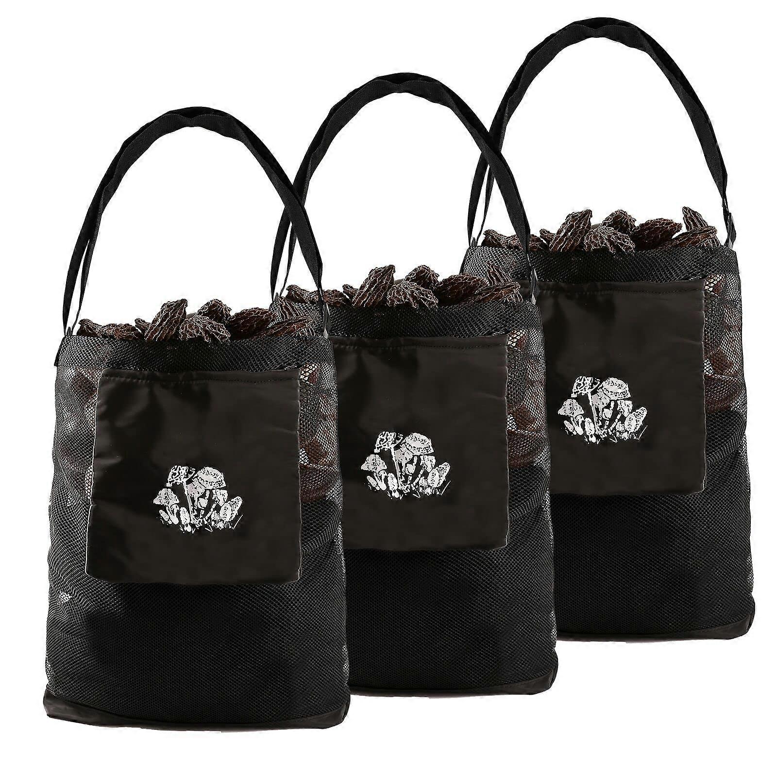 Collapsible Fruit Mushroom Basket Mesh Foraging Pouch Harvesting Bag Portable Foldable Design