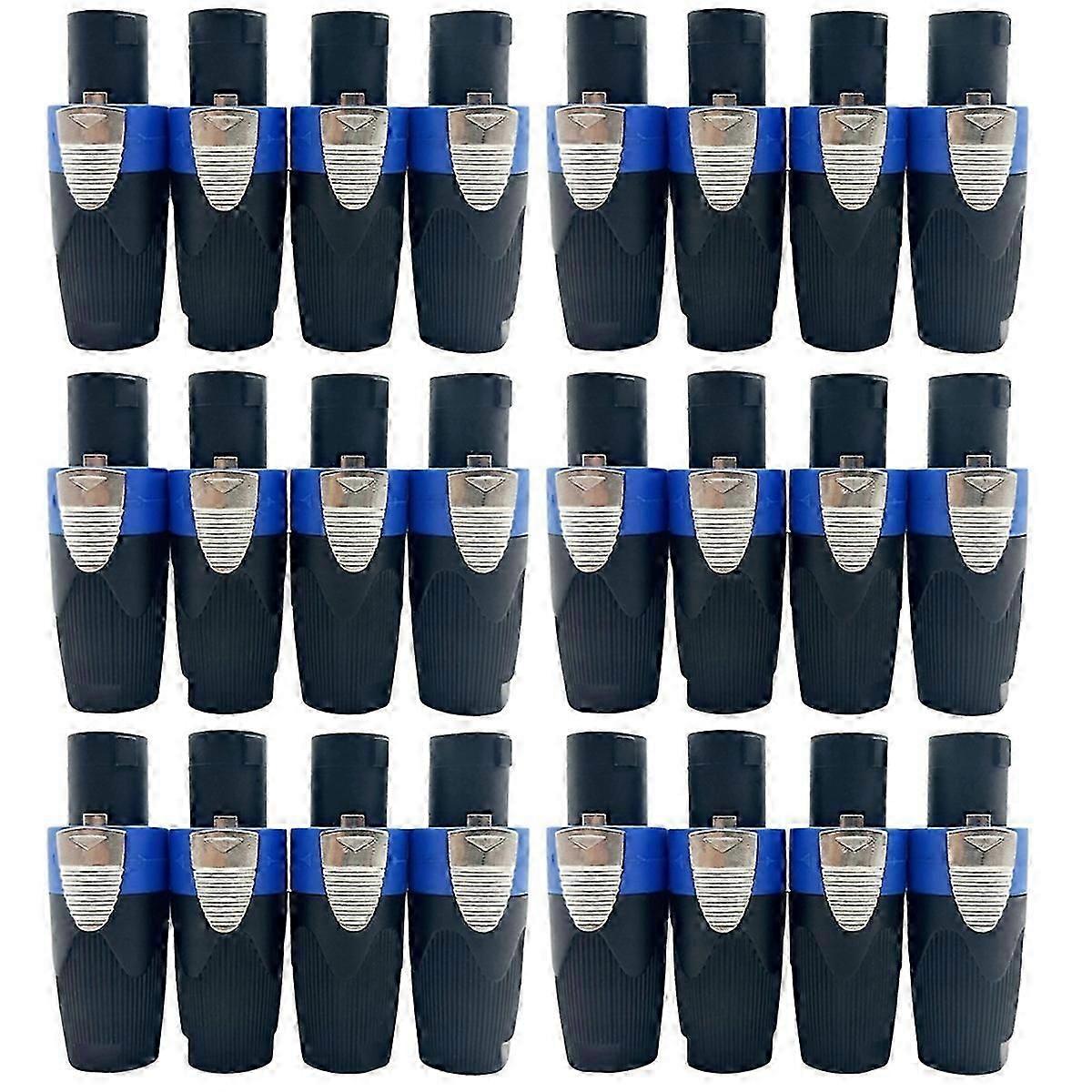 30Pcs for Nl4Fx Speakon 4-Pole Plug Male Audio Speaker Connector Speaker Power Amplifier Ohm- Nl4Fx Connector