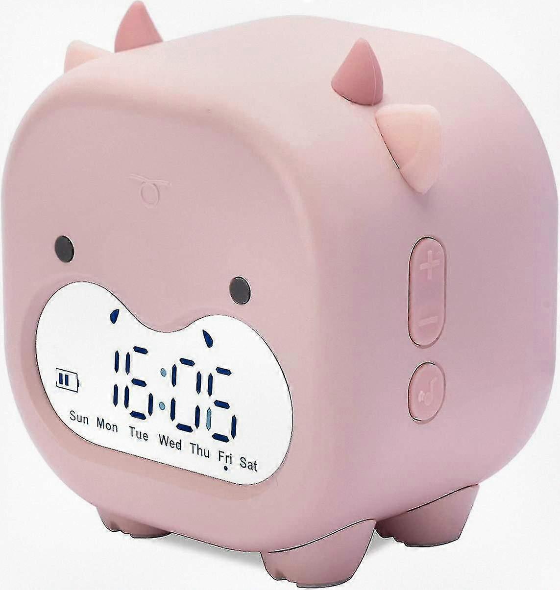 Children's Clock for Bedroom with Date, Temperature, Snooze Function, Wake-Up Light, and Night Light