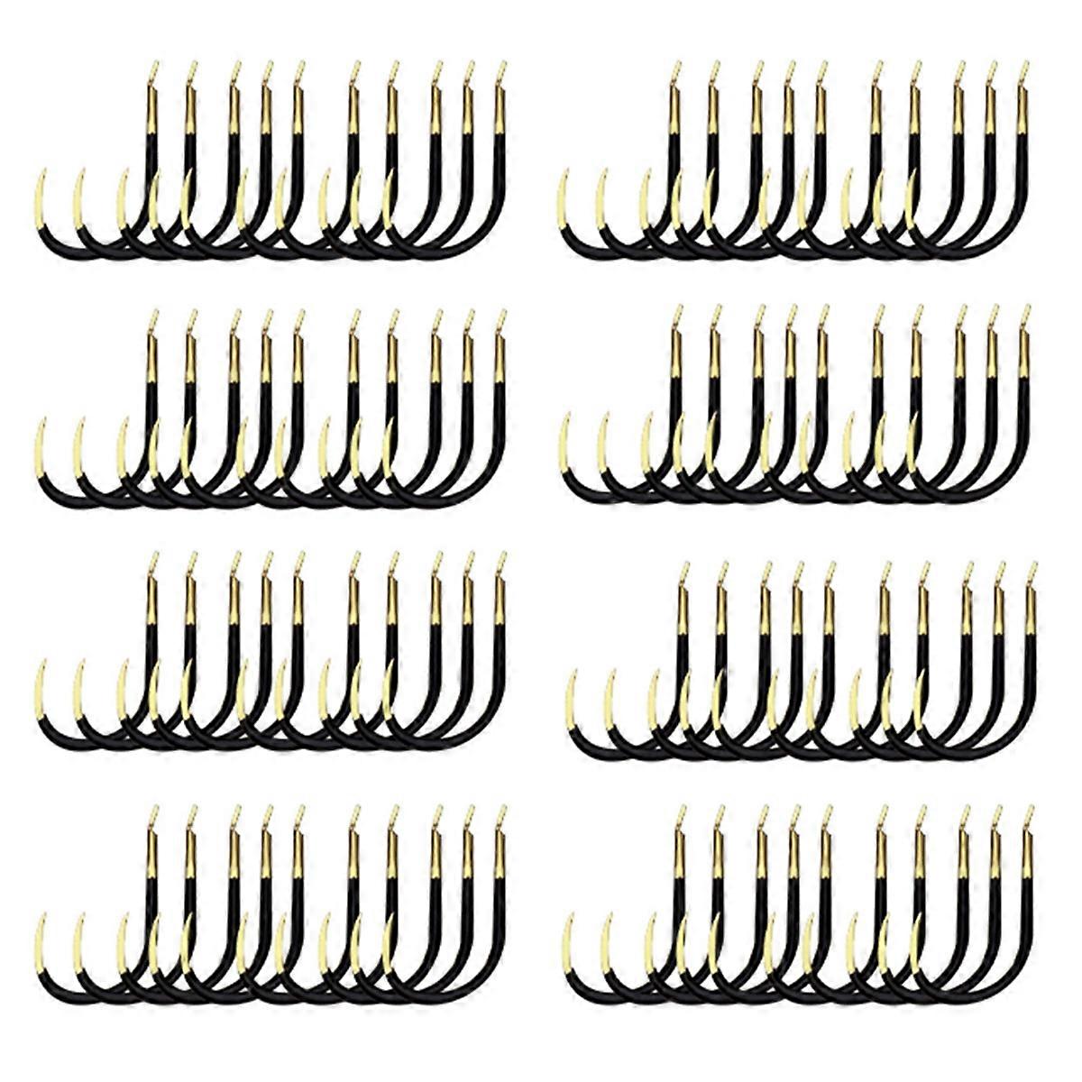 100Pcs Fishing Hooks Aberdeen Hooks Long Wire for Sunfish Size 2