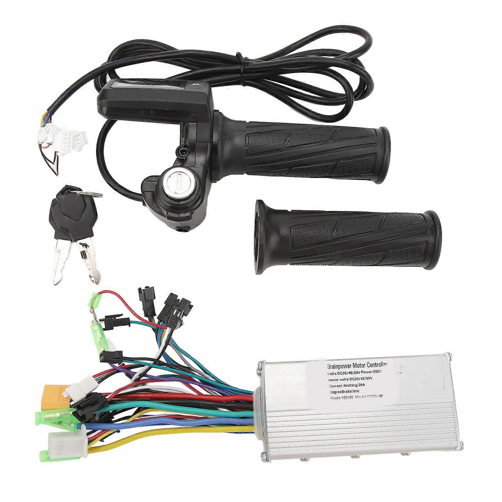 Electric Set 36V 48V 500W 28A Sine Wave 3 Modes Brushless Controller 805 Panel Twist Throttle Grip Bike Conversion Kit
