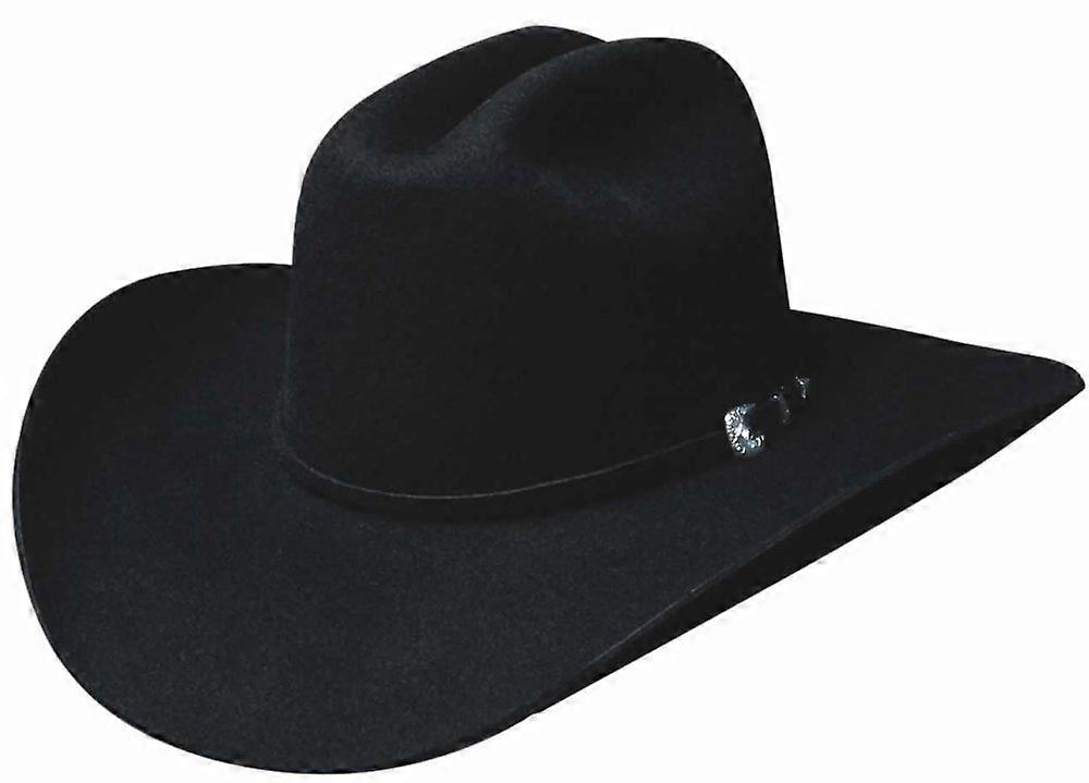 RUIDOSO 6X Premium Wool Black Western Cowboy Hat Size 7 for Men