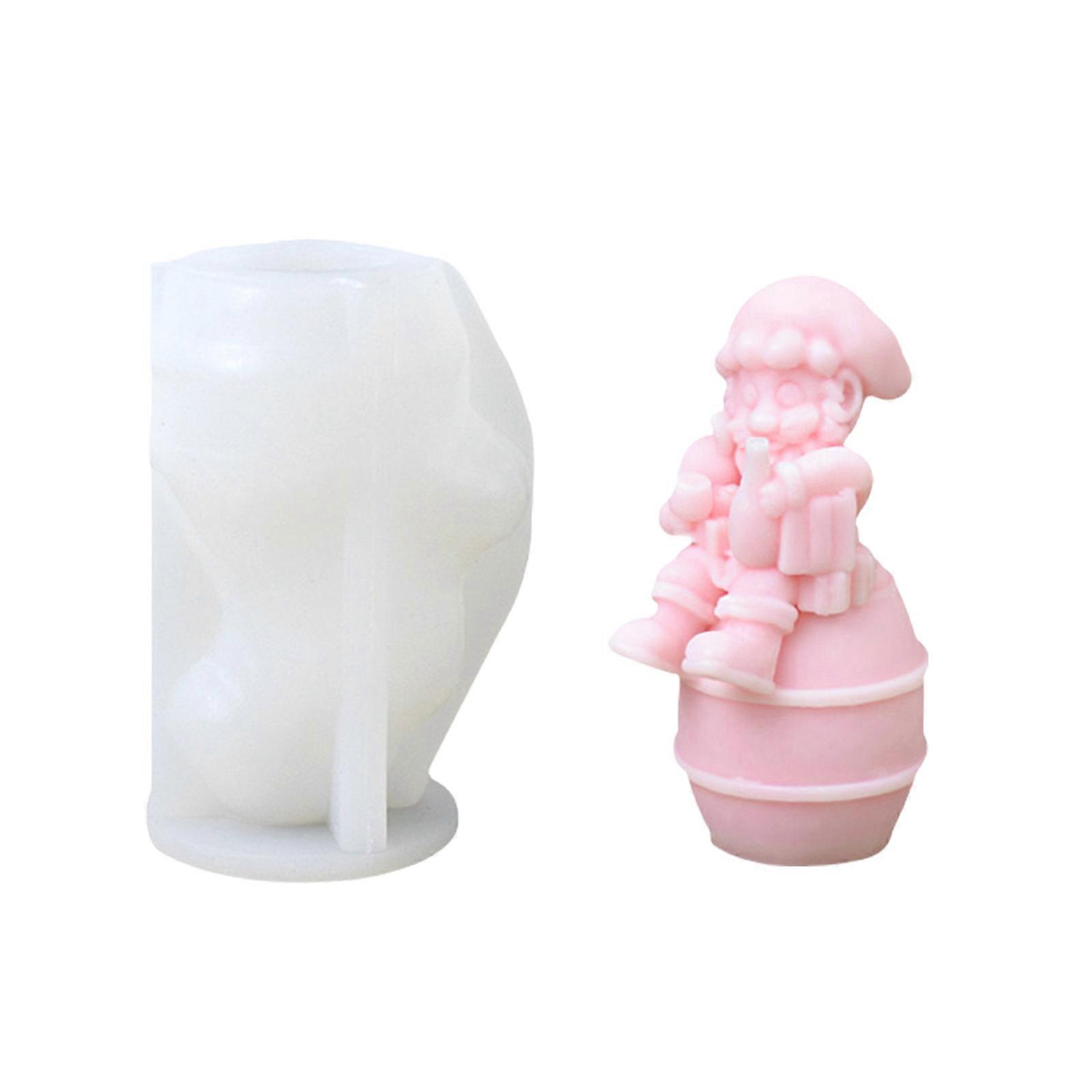 قوالب سيليكون سانتا ، قوالب سيليكون شمعة لزخرفة جص صابون الشموع ، قوالب راتنجات الايبوكسي